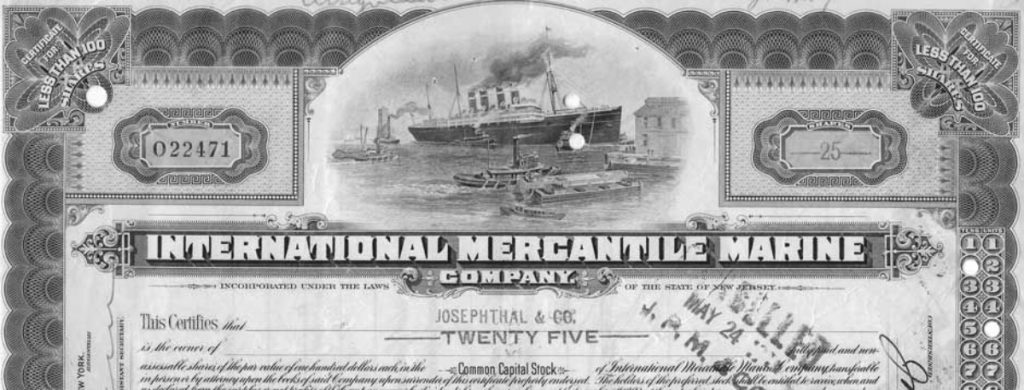 An IMM Stock Certificate.