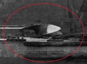 A propeller seen beside Titanic in February 1912.