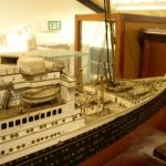 Forward sections of a model of the RMS Majestic.