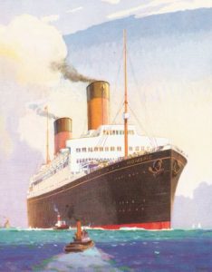 A gorgeous artist's view of the White Star liner Homeric.