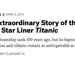 Titanic In Popular Media: A Case Study (2012)