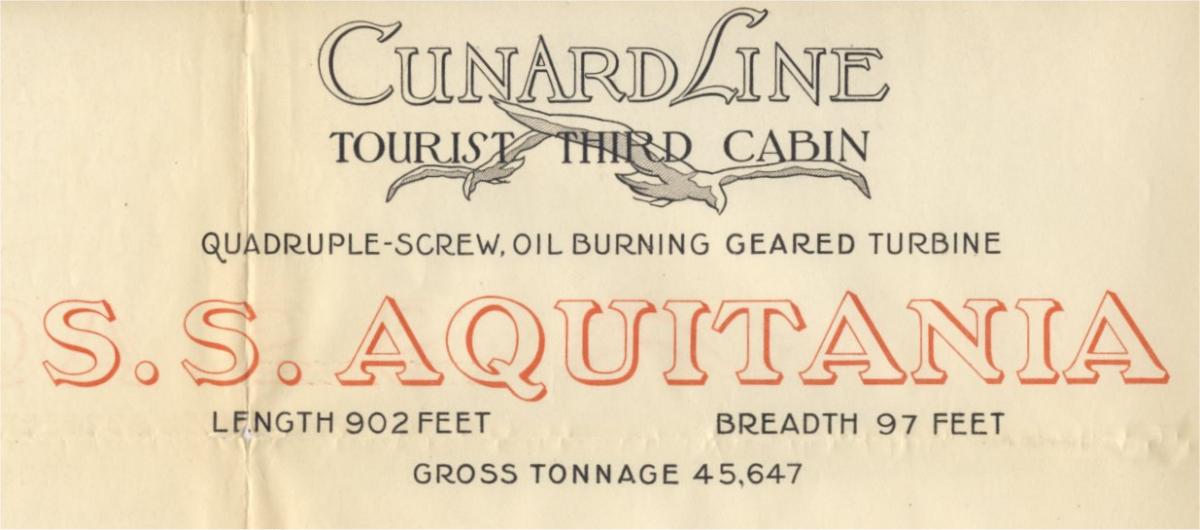 Aquitania TouristThird QuadrupleScrew