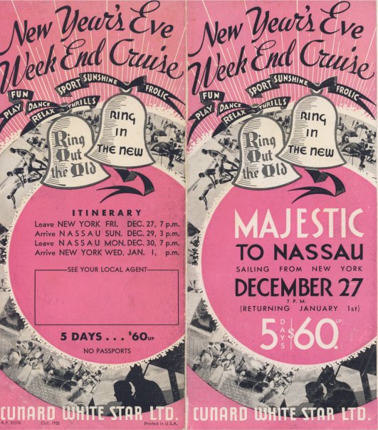 rms majestic cruise-nassau 1935